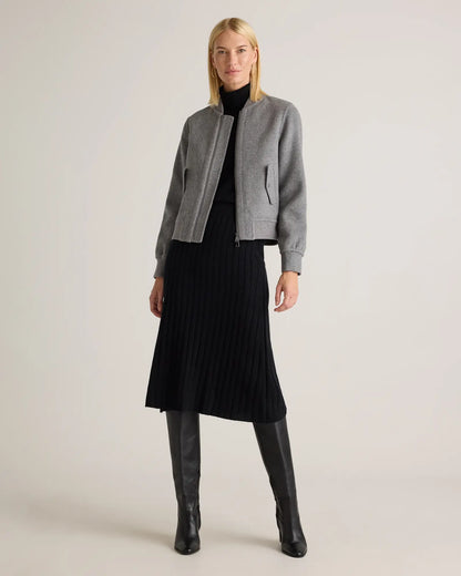 Double-Faced Merino Wool Bomber Jacket - US 9592