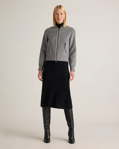 Double-Faced Merino Wool Bomber Jacket - US 9592