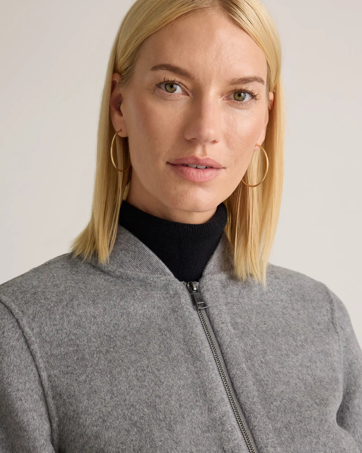 Double-Faced Merino Wool Bomber Jacket - US 9592