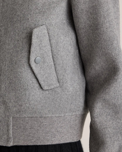 Double-Faced Merino Wool Bomber Jacket - US 9592