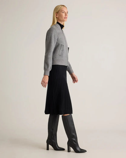 Double-Faced Merino Wool Bomber Jacket - US 9592