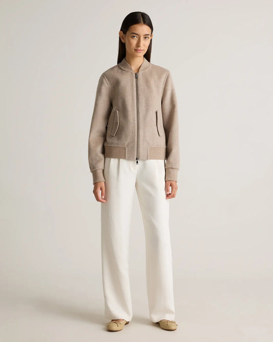 Double-Faced Merino Wool Bomber Jacket - US 2437