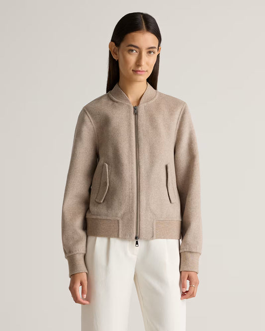 Double-Faced Merino Wool Bomber Jacket - US 2437