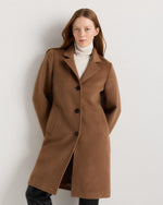 Camel Hair Single-Breasted Midi Coat - US 4172