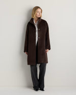 Alpaca-Wool Stand Collar Coat - US 3247
