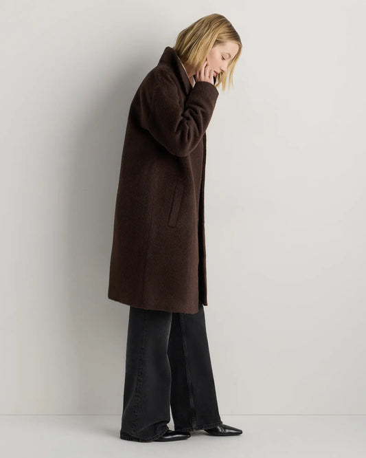Alpaca-Wool Stand Collar Coat - US 3247