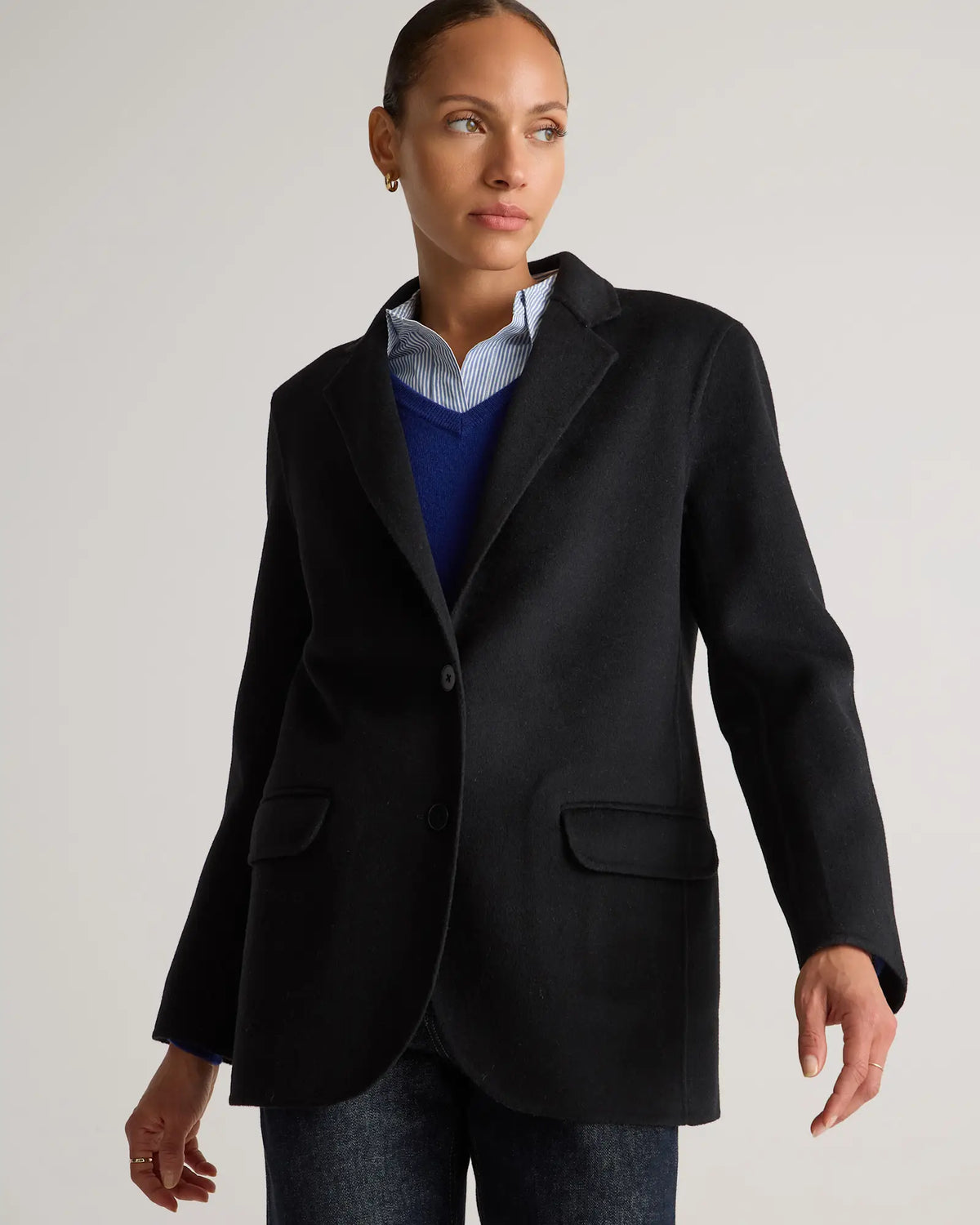 Double-Faced Merino Wool Soft Blazer - US 2264