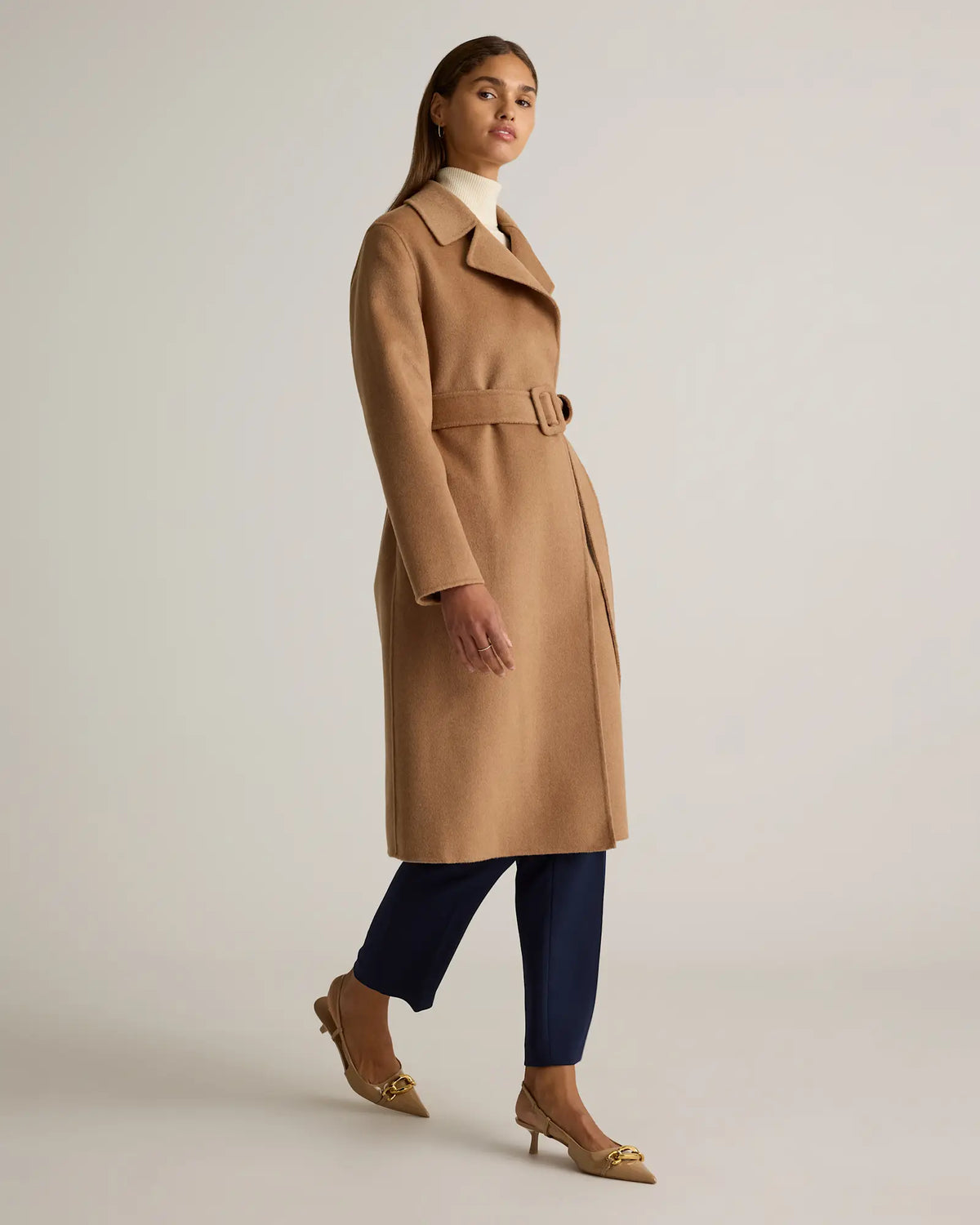 Double-Faced Merino Wool Trench Coat - US 7626
