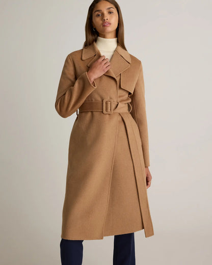 Double-Faced Merino Wool Trench Coat - US 7626