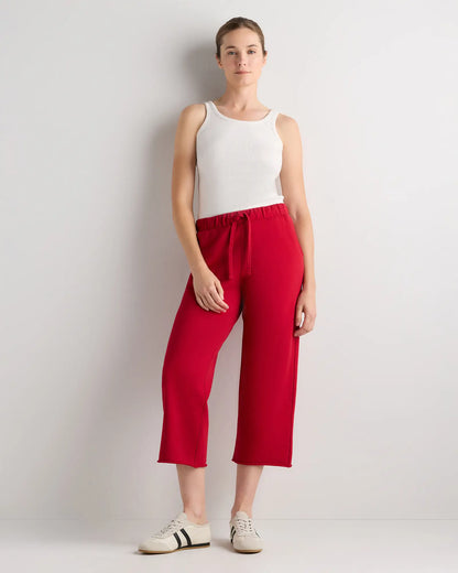 Organic French Terry Cropped Wide Leg Pants - US 8715