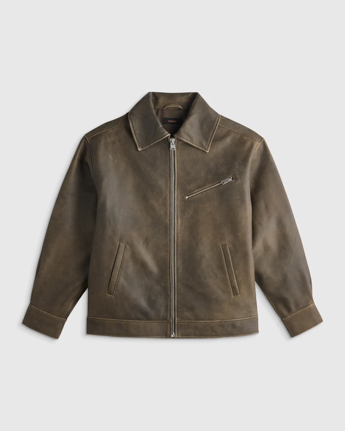 100% Leather Oversized Bomber Jacket - US 9421