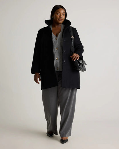 Italian Wool Cocoon Coat - US 1133