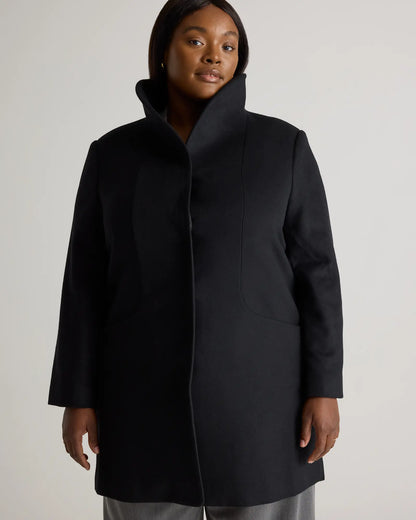 Italian Wool Cocoon Coat - US 1133