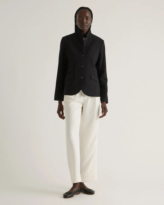 Italian Wool Stand Collar Blazer - US 9317