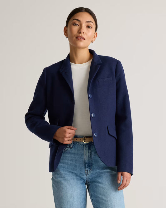 Italian Wool Stand Collar Blazer - US 8134
