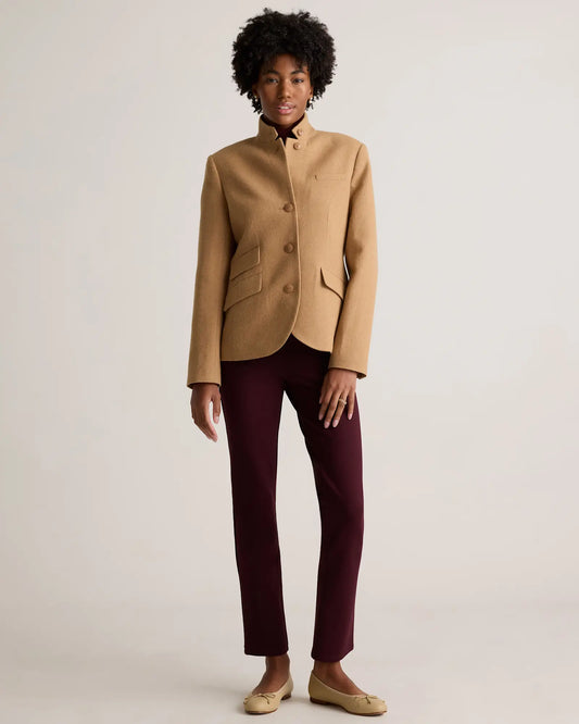 Italian Wool Stand Collar Blazer - US 3734