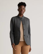 Ultra-Stretch Ponte Stand Collar Blazer - US 0172
