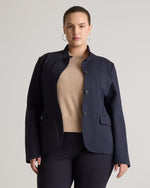 Ultra-Stretch Ponte Stand Collar Blazer - US 6350