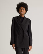 Stretch Crepe Relaxed Double-Breasted Blazer - US 5077