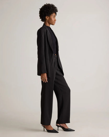 Stretch Crepe Relaxed Double-Breasted Blazer - US 5077