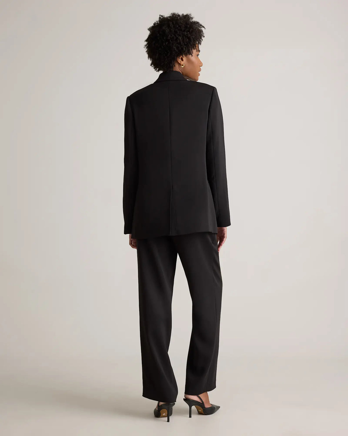 Stretch Crepe Relaxed Double-Breasted Blazer - US 5077