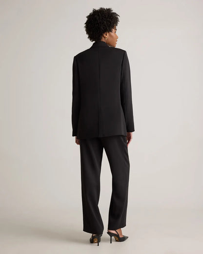 Stretch Crepe Relaxed Double-Breasted Blazer - US 5077