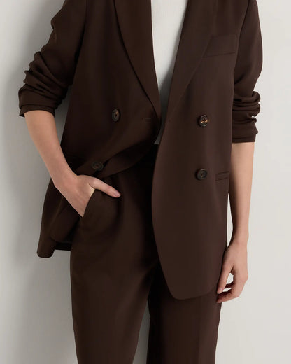 Stretch Crepe Relaxed Double-Breasted Blazer - US 5422