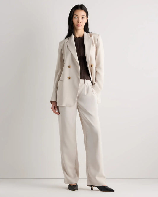 Stretch Crepe Relaxed Double-Breasted Blazer - US 7411