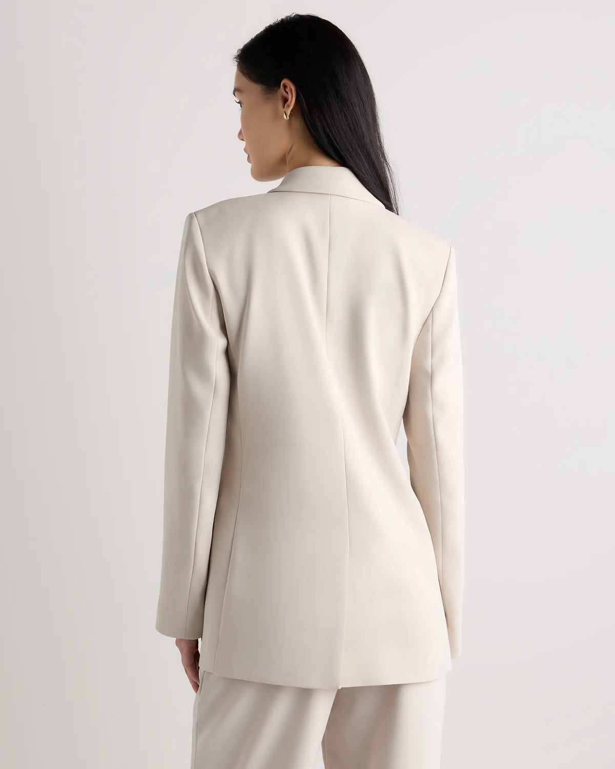 Stretch Crepe Relaxed Double-Breasted Blazer - US 7411