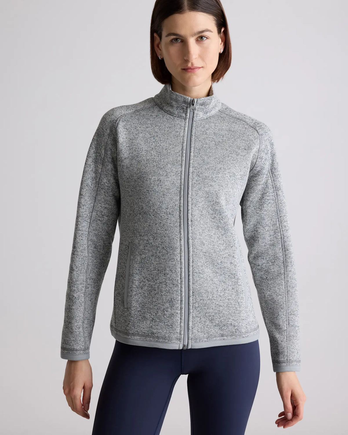Sweater-Knit Fleece Full-Zip Jacket - US 6150