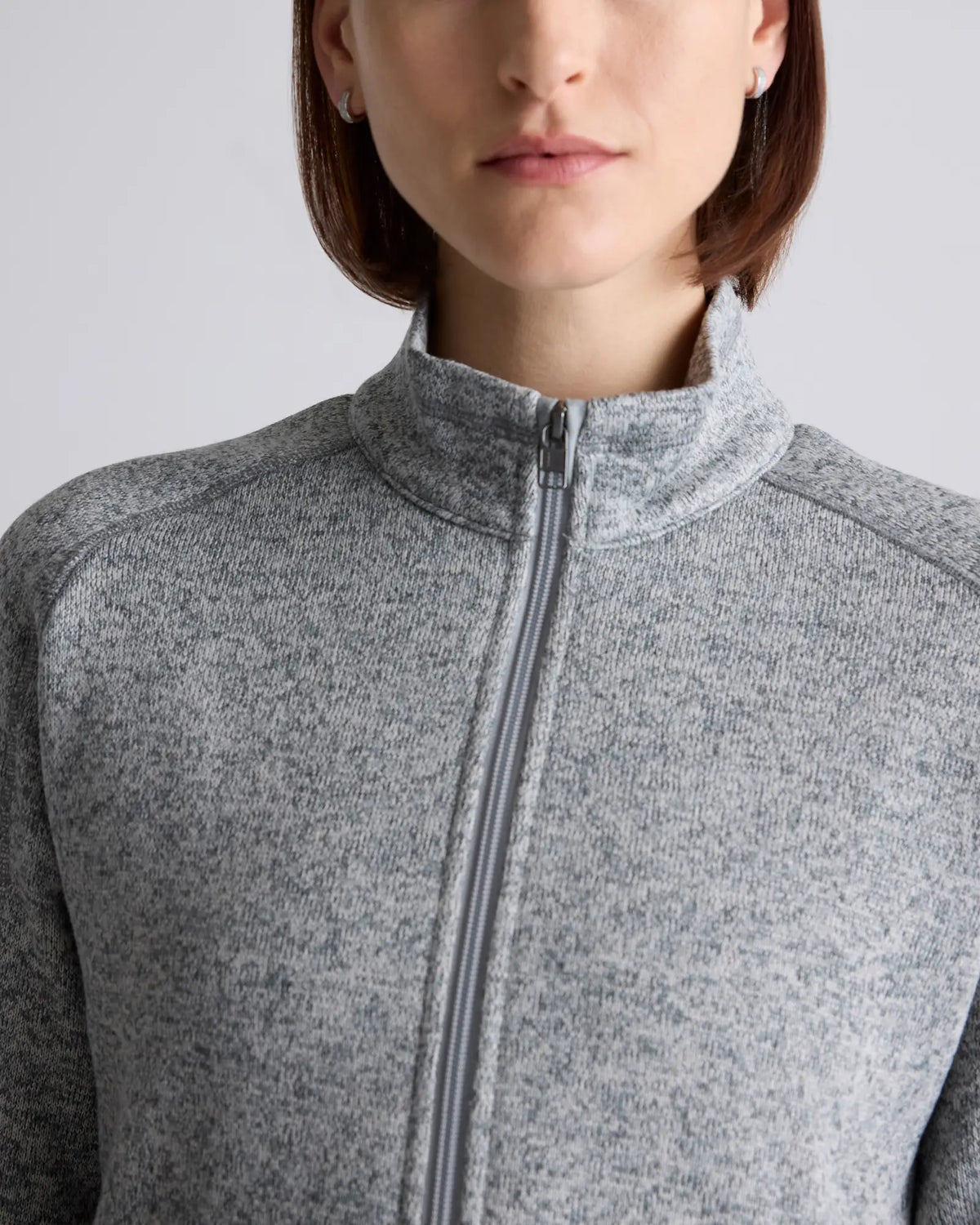 Sweater-Knit Fleece Full-Zip Jacket - US 6150