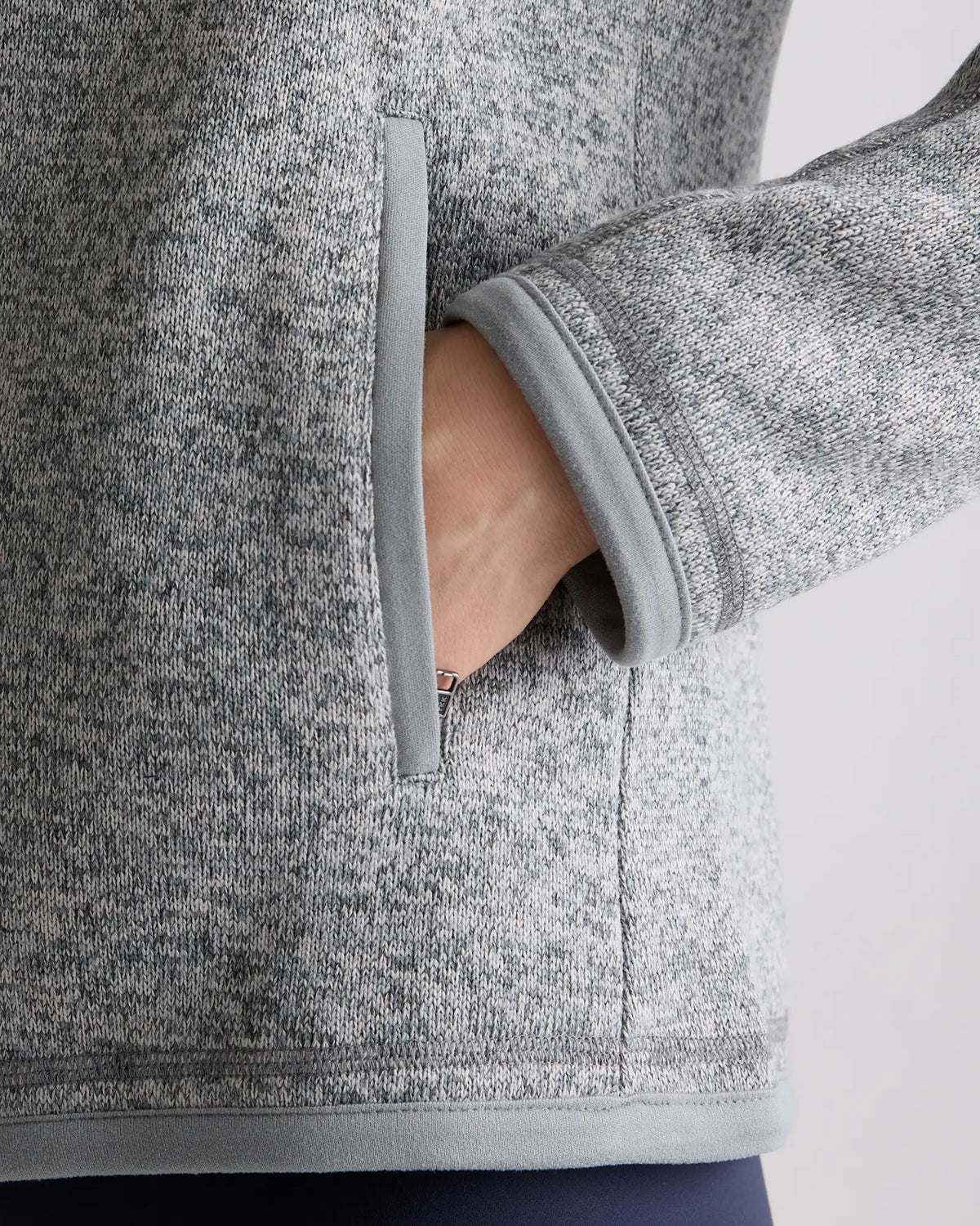 Sweater-Knit Fleece Full-Zip Jacket - US 6150