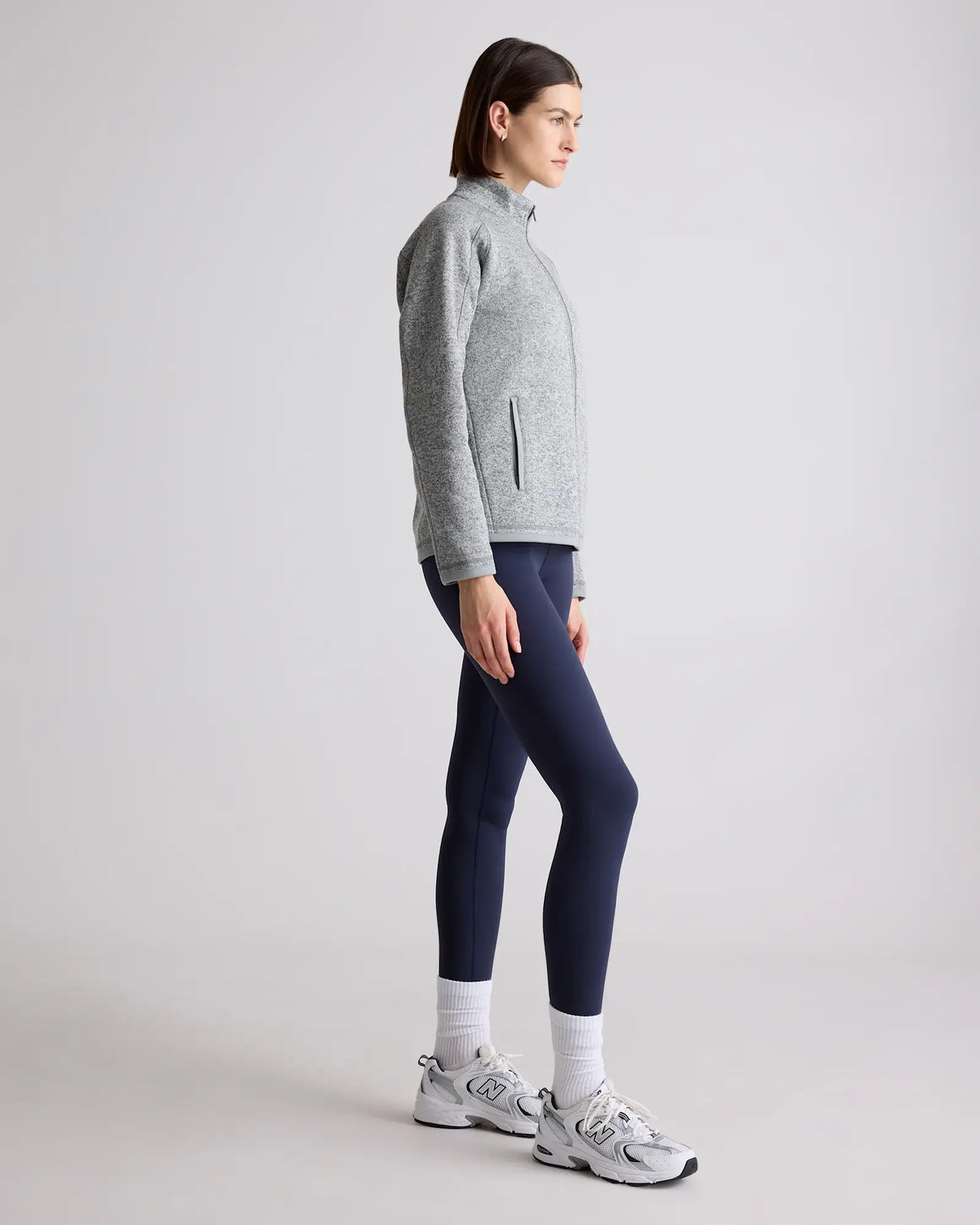 Sweater-Knit Fleece Full-Zip Jacket - US 6150