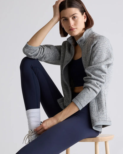 Sweater-Knit Fleece Full-Zip Jacket - US 6150