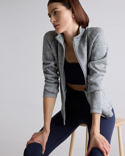 Sweater-Knit Fleece Full-Zip Jacket - US 6150