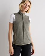 Sweater-Knit Fleece Full-Zip Vest - US 8086