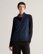 Sweater-Knit Fleece Full-Zip Vest - US 7022