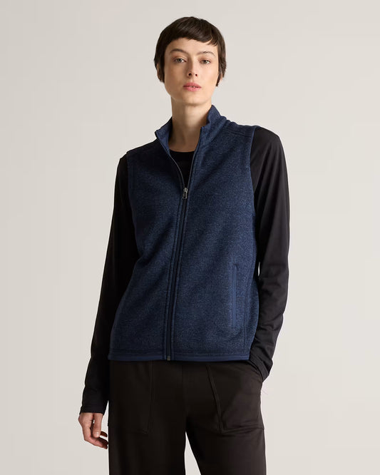 Sweater-Knit Fleece Full-Zip Vest - US 7022