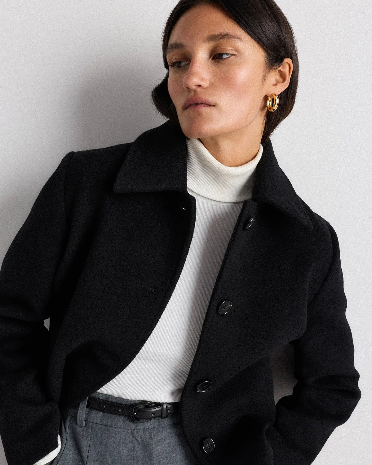 Wool Cashmere Short Coat - US 4970