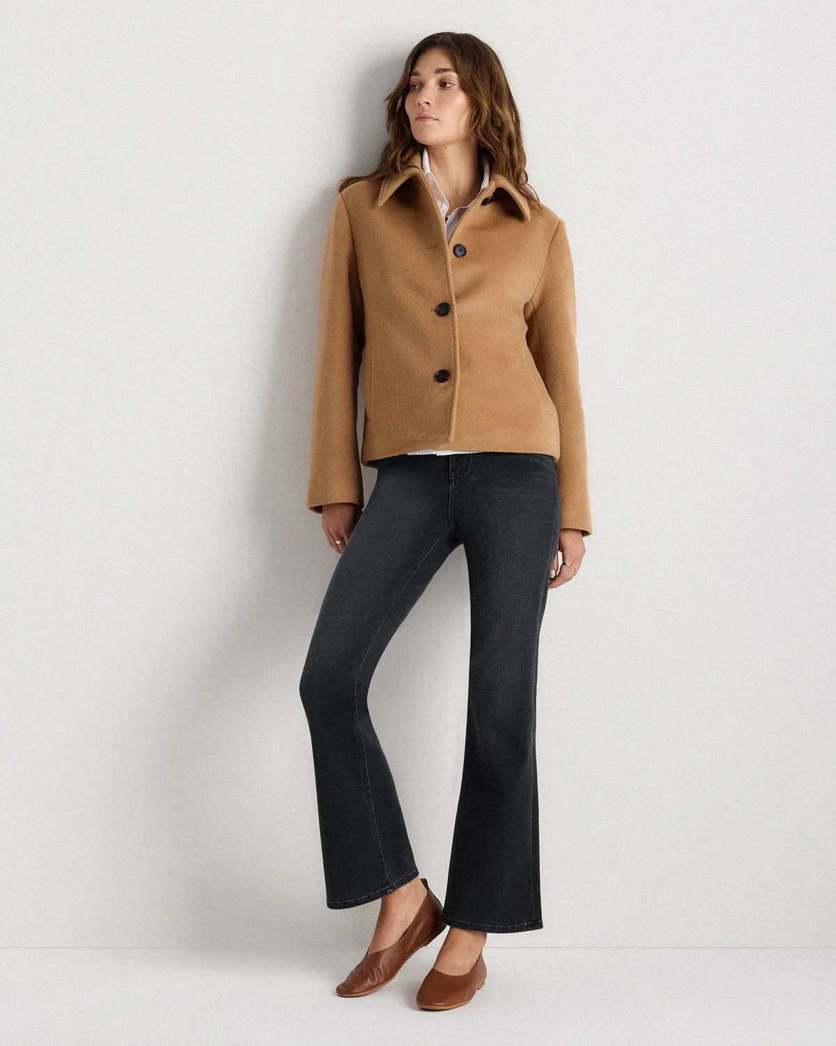 Wool Cashmere Short Coat - US 4022