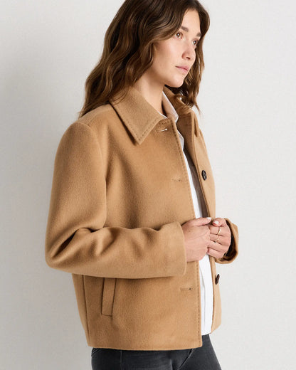 Wool Cashmere Short Coat - US 4022