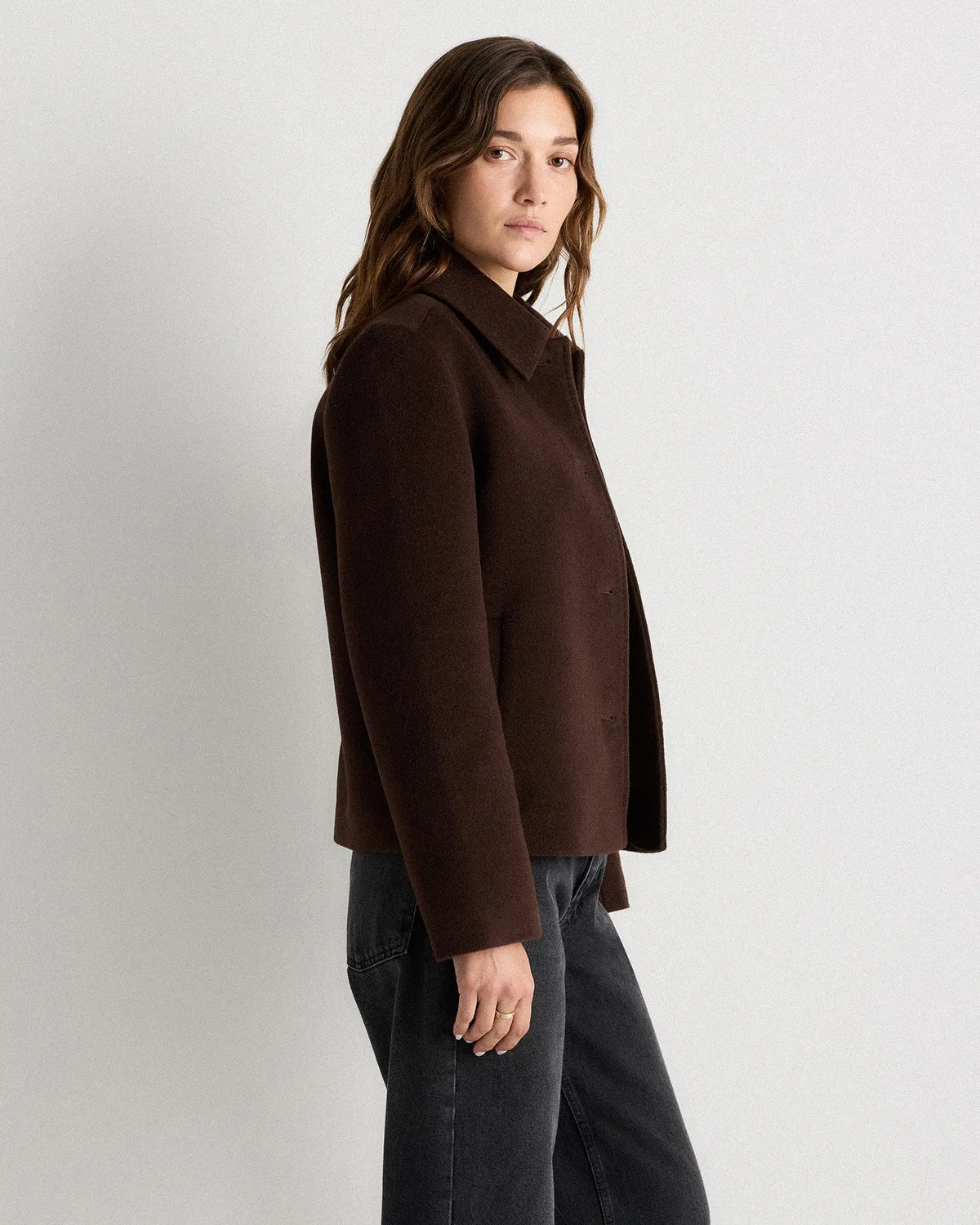 Wool Cashmere Short Coat - US 3187