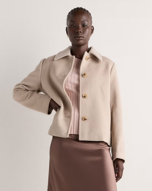 Wool Cashmere Short Coat - US 7212