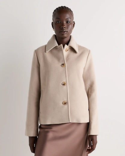 Wool Cashmere Short Coat - US 7212