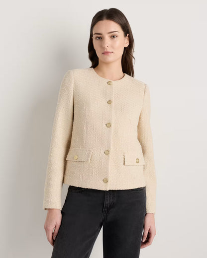 Tweed Collarless Jacket - US 5331