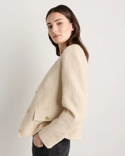 Tweed Collarless Jacket - US 5331