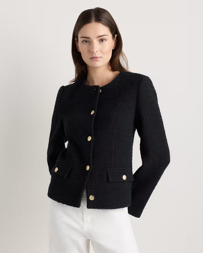 Tweed Collarless Jacket - US 8512