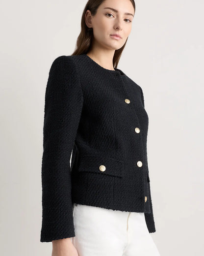 Tweed Collarless Jacket - US 8512