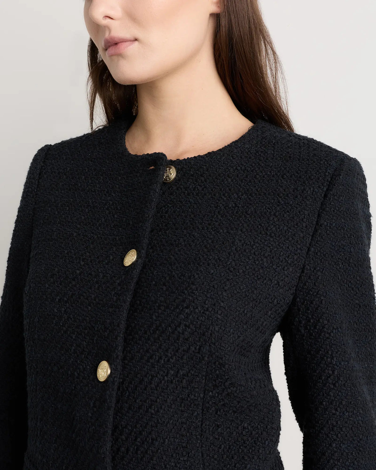 Tweed Collarless Jacket - US 8512