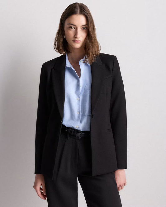 Ultra-Stretch Ponte Single-Breasted Blazer - US 7966